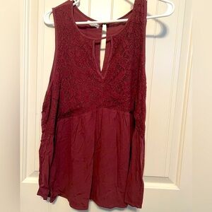 Maroon tank from Maurice’s.